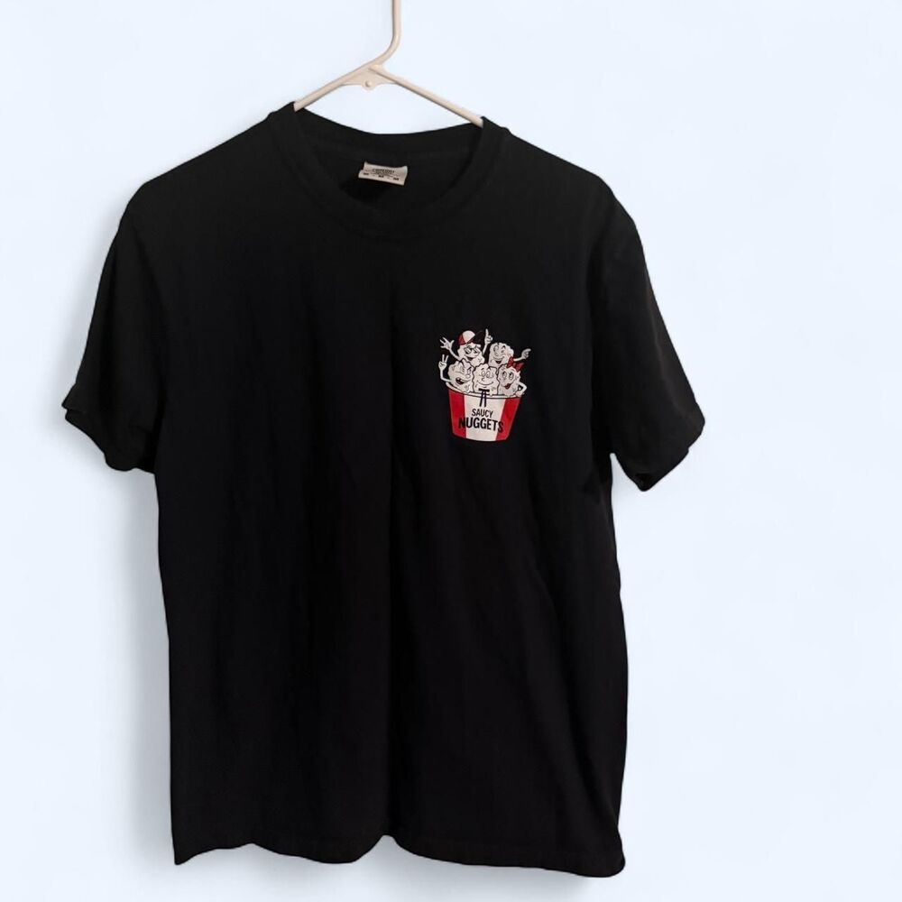 Comfort Colors Shirt Men Size M Black Saucy Nuggets Graphic Tee KFC
